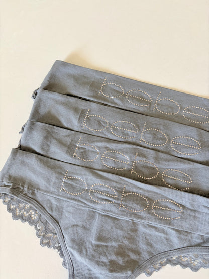 Bebe thongs with rhinestones