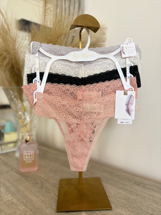 Jessica simpson pack of 5 lace thongs | S