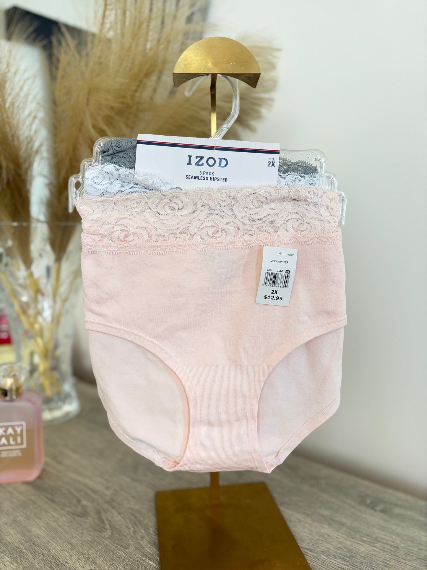 IZOD pack of 3 high waisted cotton panties | 2X