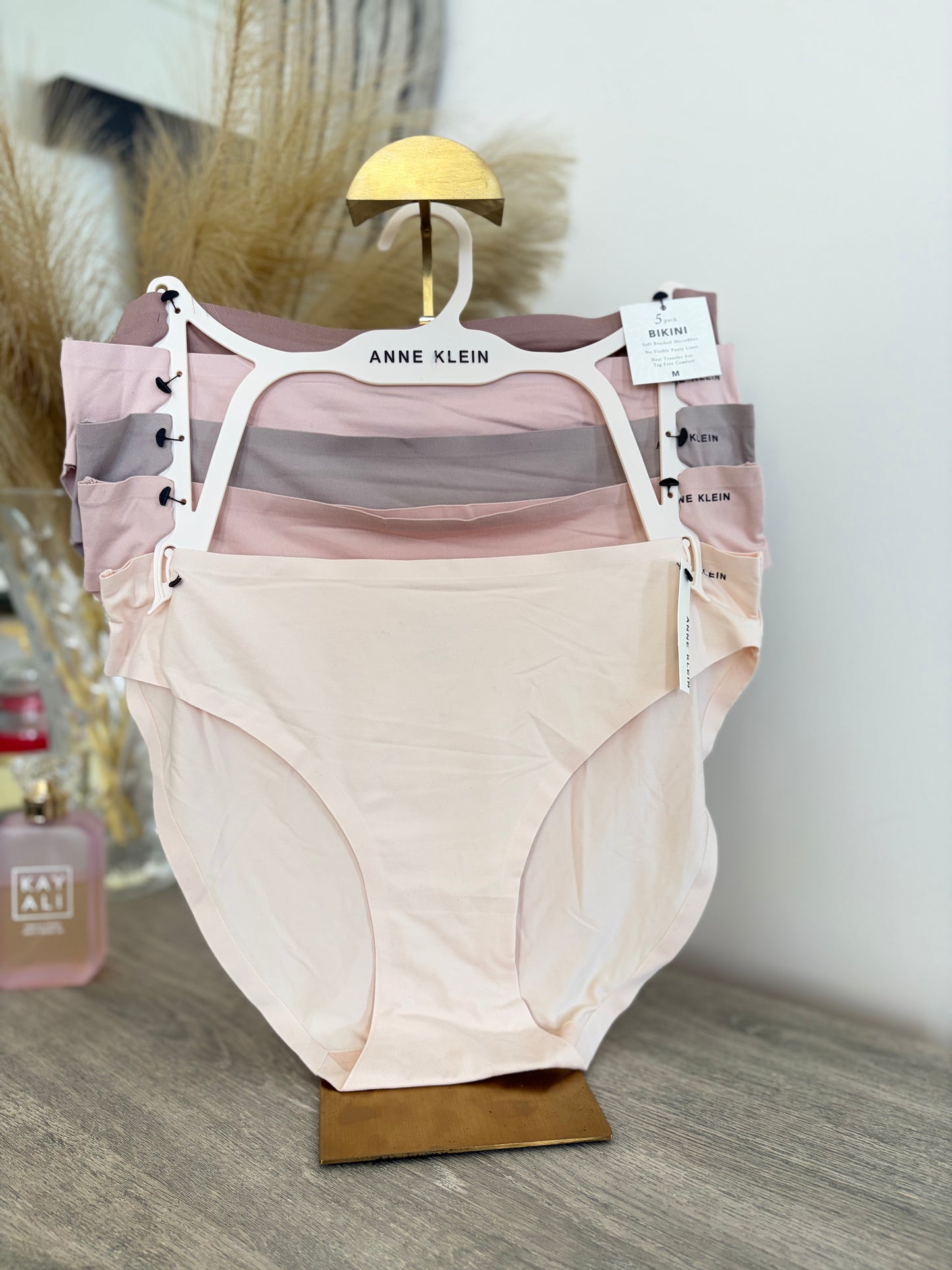 Anne klein pack of 5 cotton high waisted laser cut panties | M