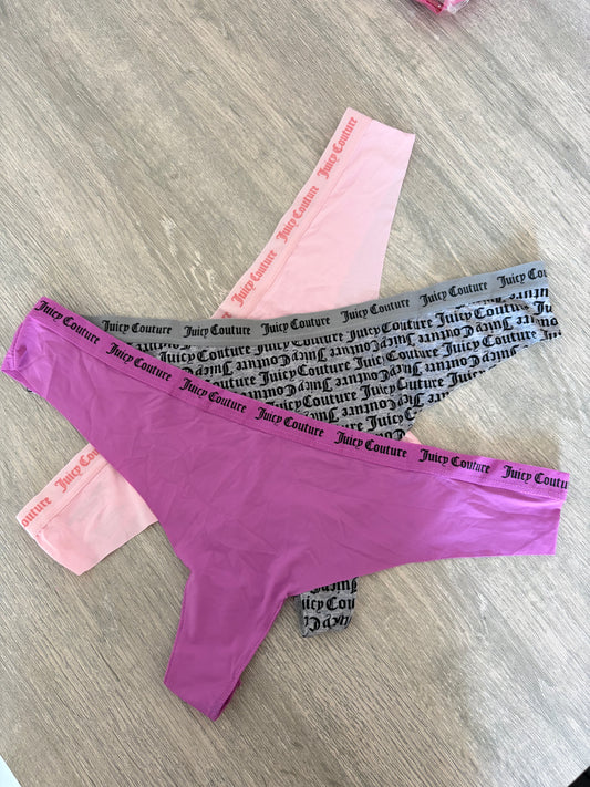 Juicy couture pack of 3 laser cut seamless thongs | XL