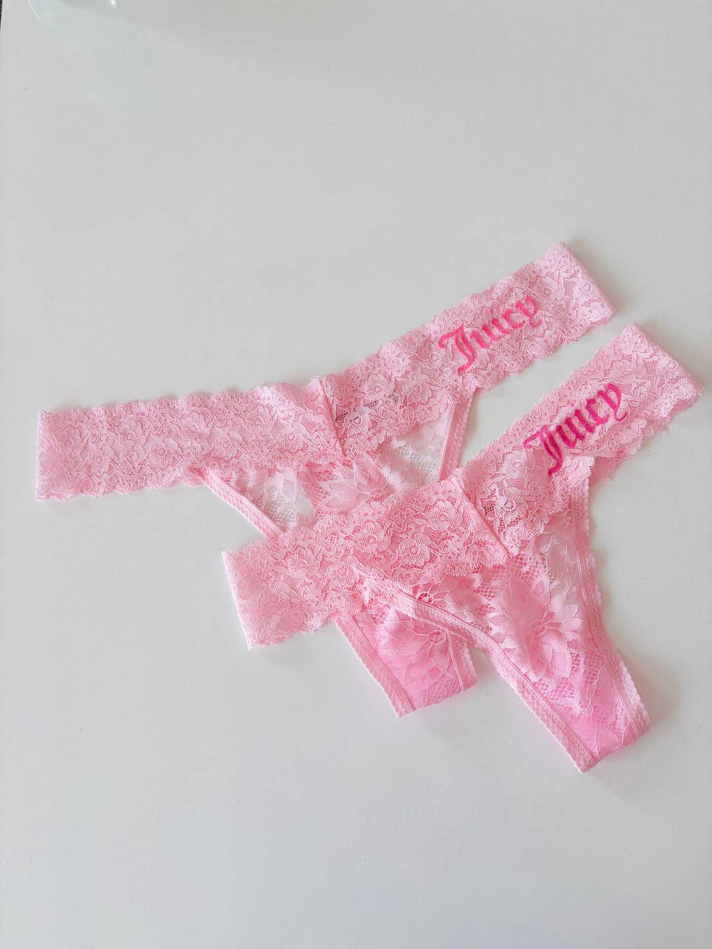 Juicy couture lace thong velvet print