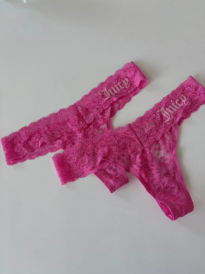 Juicy couture lace thong velvet print