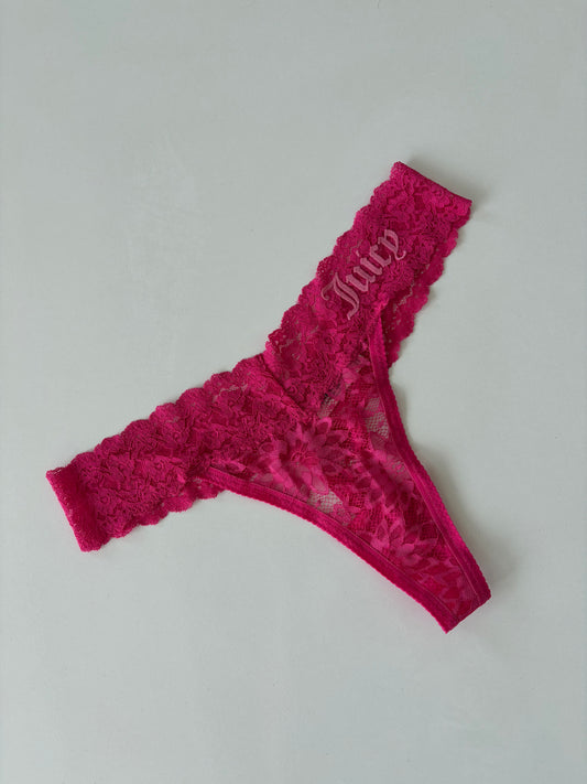 Juicy couture lace thong velvet print | L