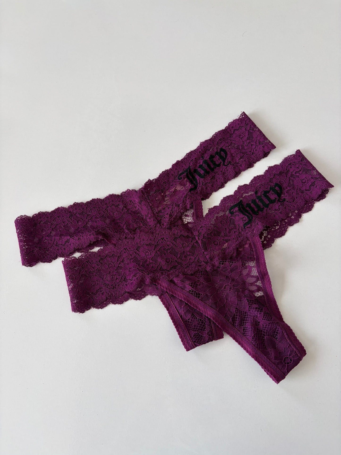 Juicy couture lace thong velvet print | S