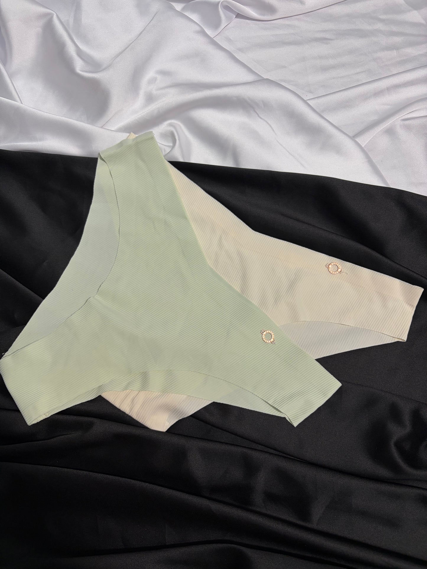 Danskin pack of 2 laser cut V shape panties | S