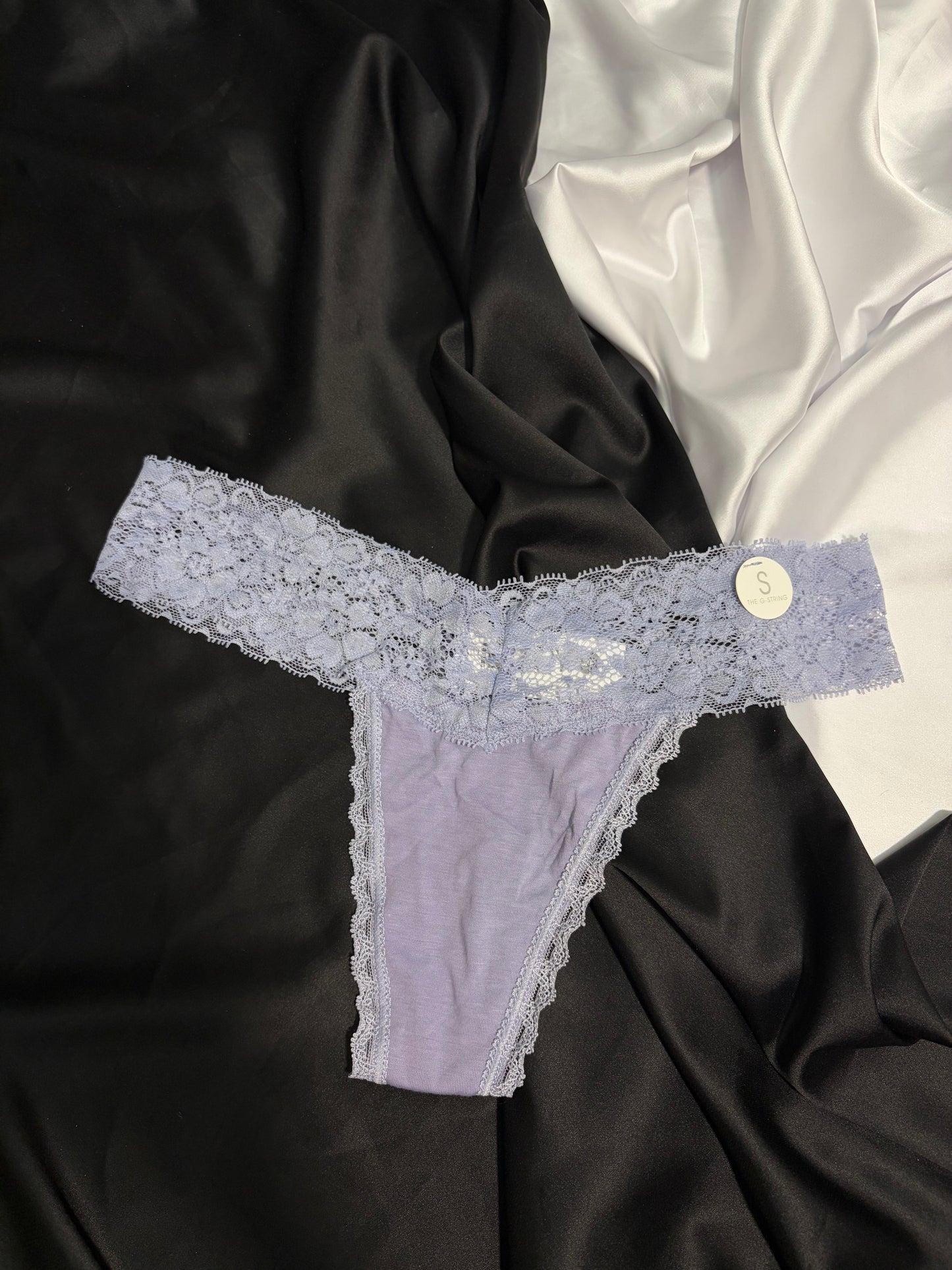 Body cotton lace thong | S
