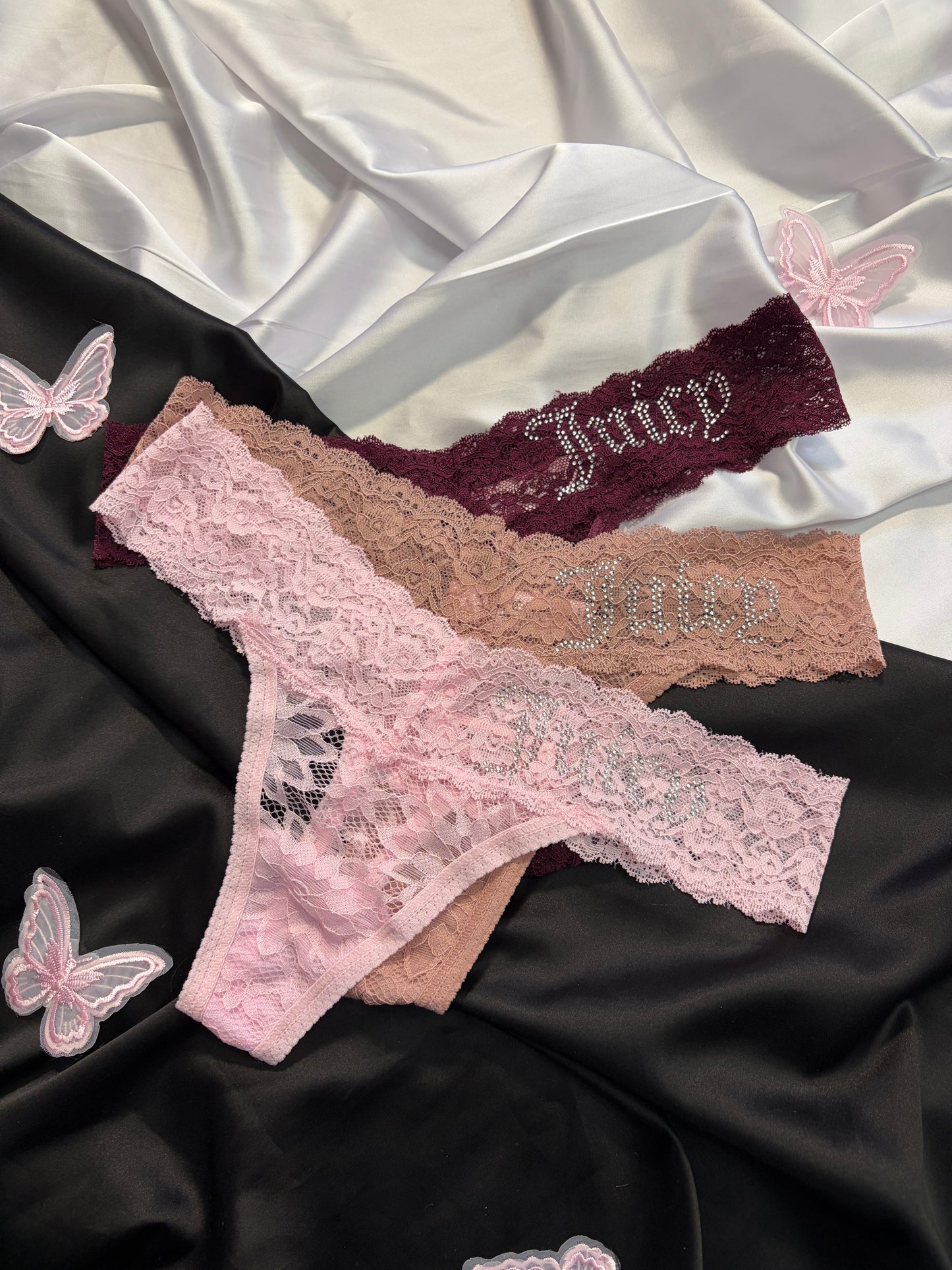 Juicy couture pack of 3 lace thongs | S