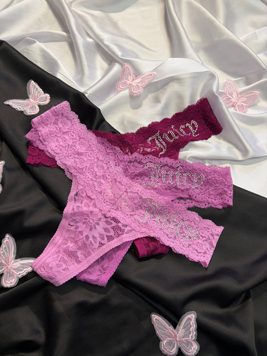 Juicy couture pack of 3 lace thongs