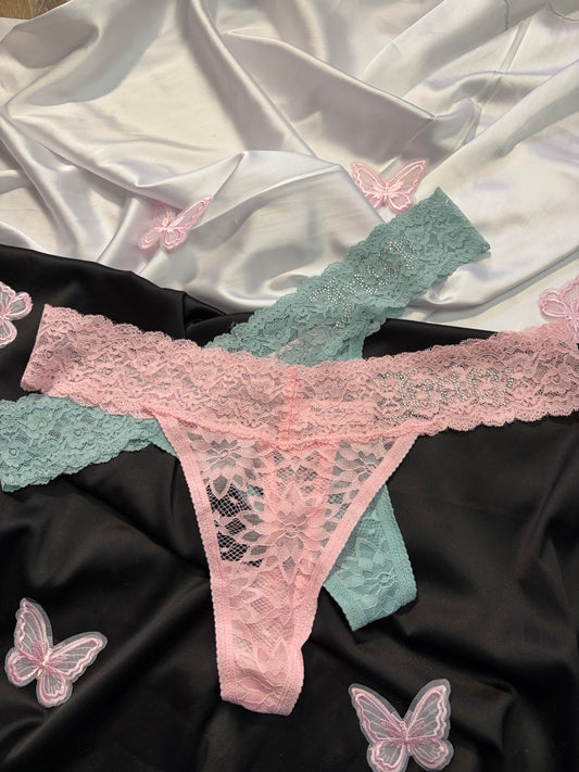 Juicy couture lace thong set | XL