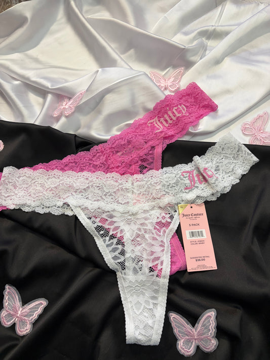 Juicy couture lace thong set | XL