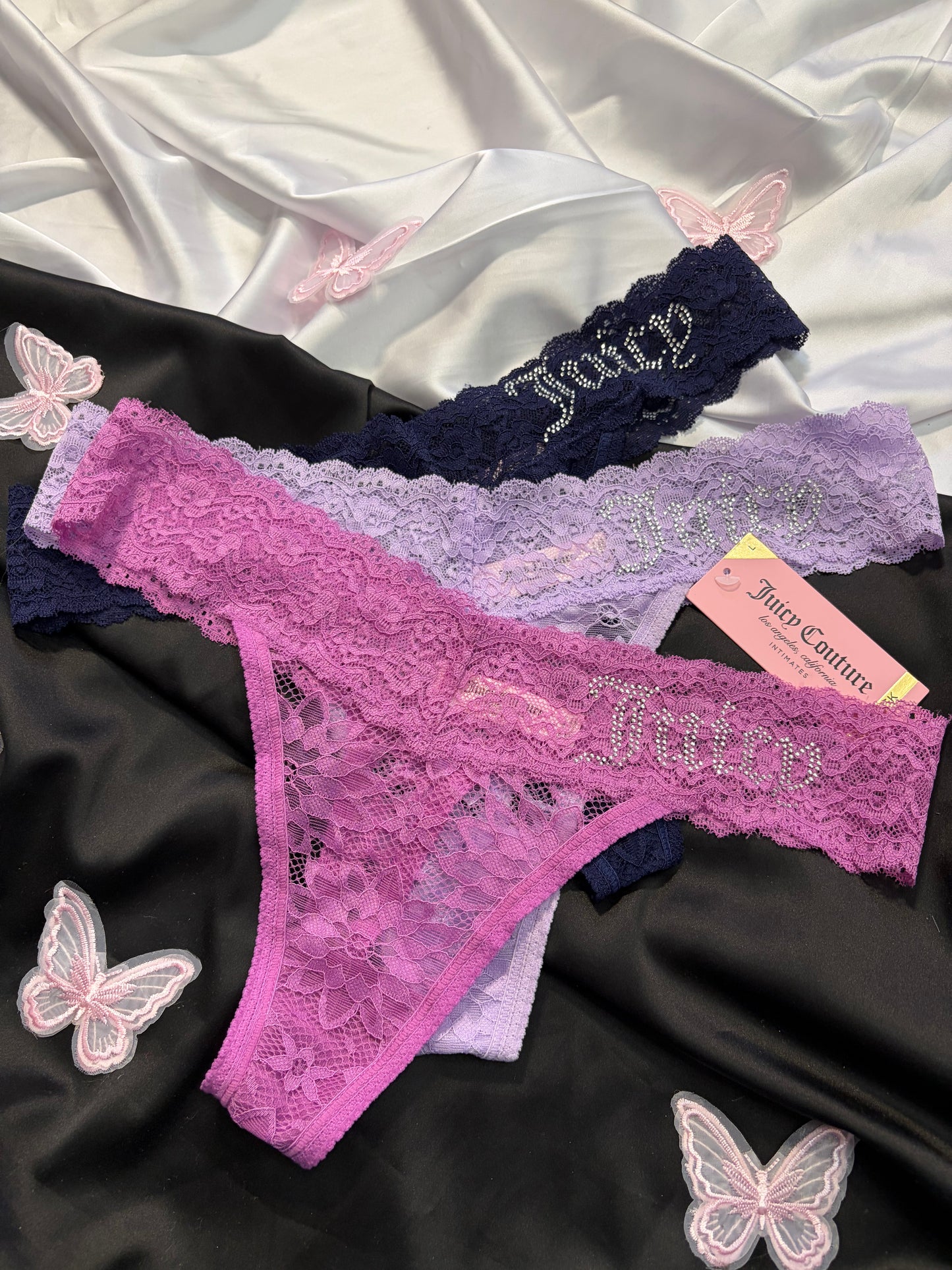Juicy couture pack of 3 lace thongs | L