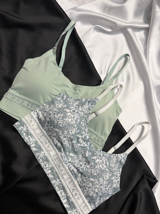 Lucky brand cotton laser cut bralette set size S