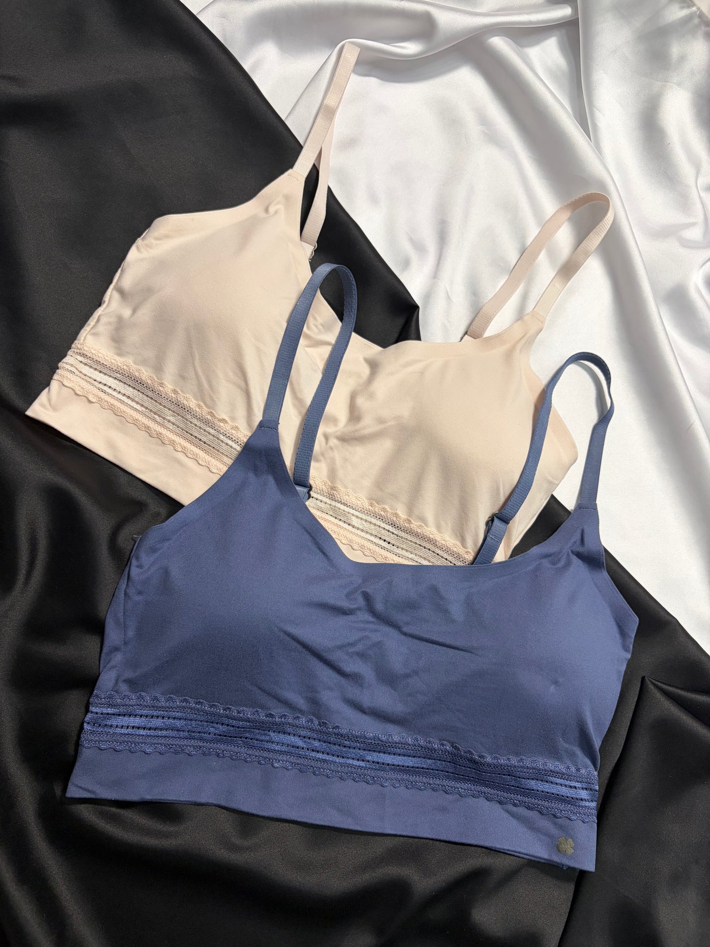 Lucky brand cotton laser cut bralette set size S