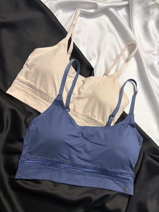 Lucky brand cotton laser cut bralette set size S