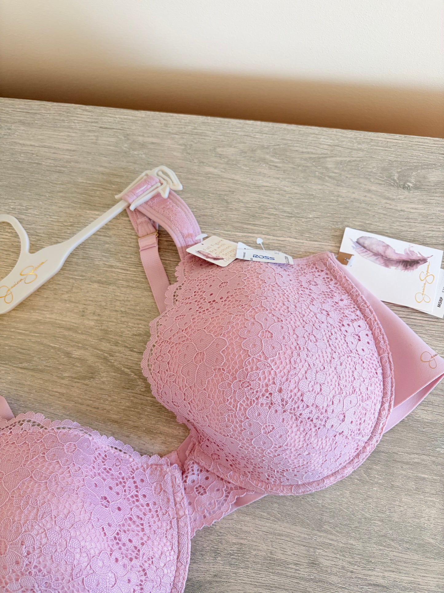 Jessica Simpson bra with laser cut bands